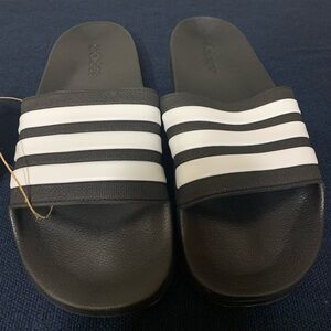 Men’s Adidas Black and White Slide Sandals size 12
